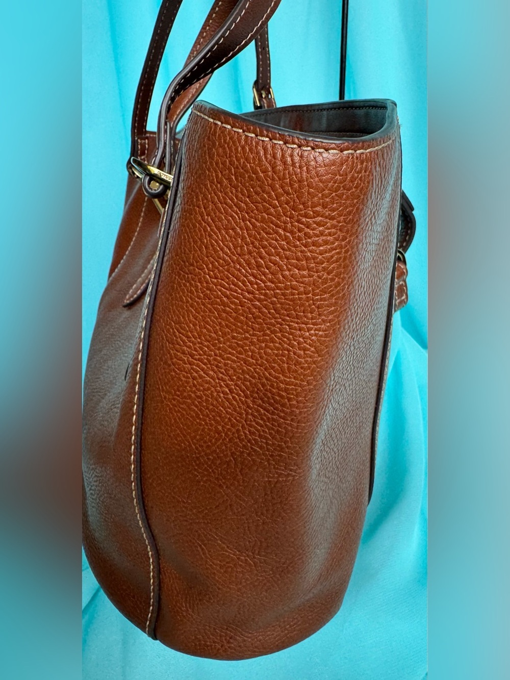 Fossil Brown Leather Large Shoulder Handbag Purse - Picture 3 of 8